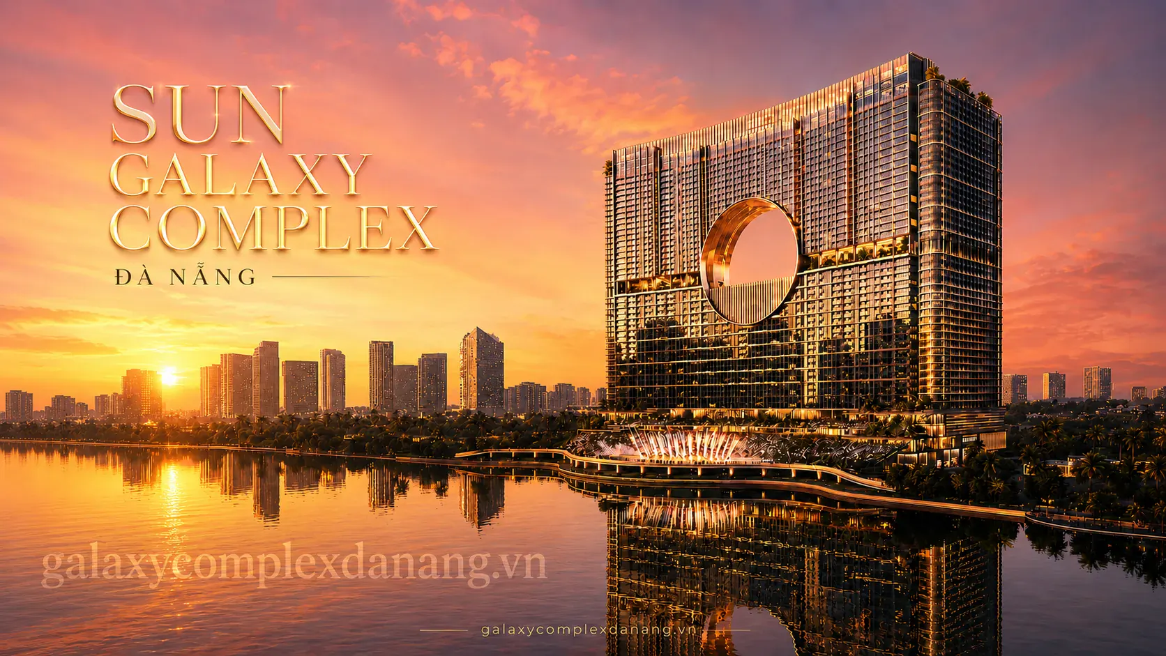 Phối cảnh tổng thể Sun Galaxy Complex bên sông Hàn
